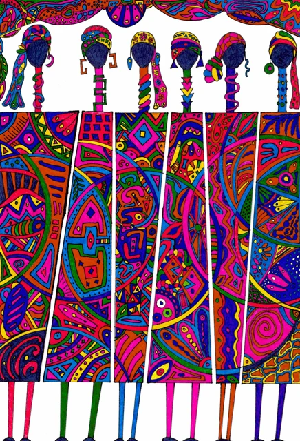 Tribal Rhythms — artwork by Rania Abou Zaki